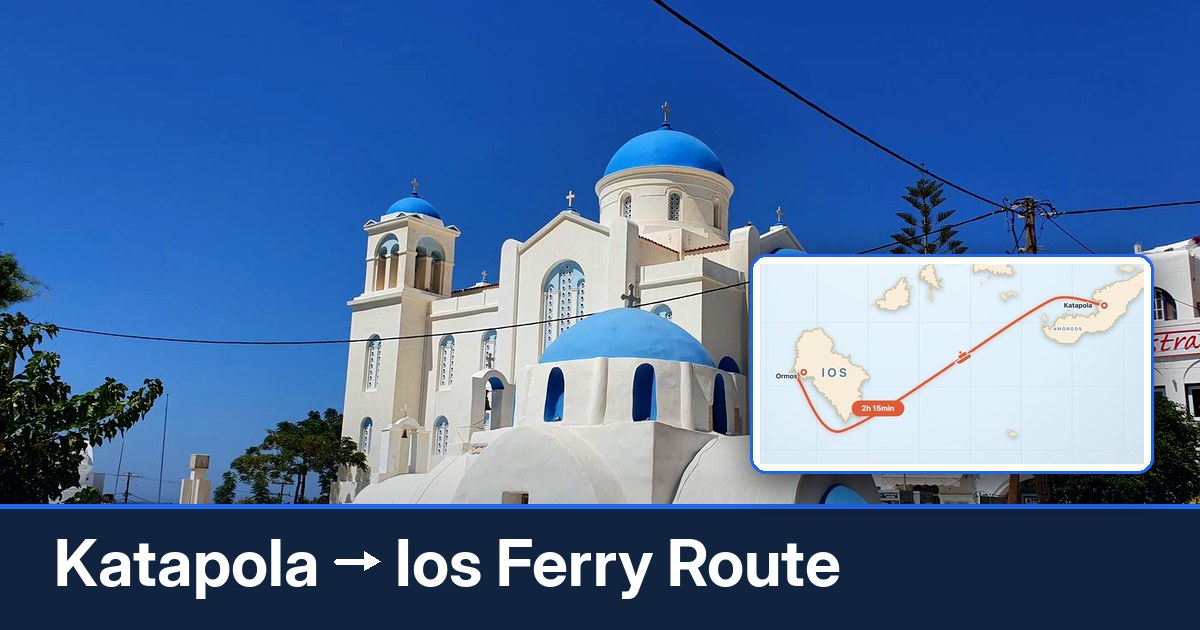 Katapola to Ios ferry route summary
