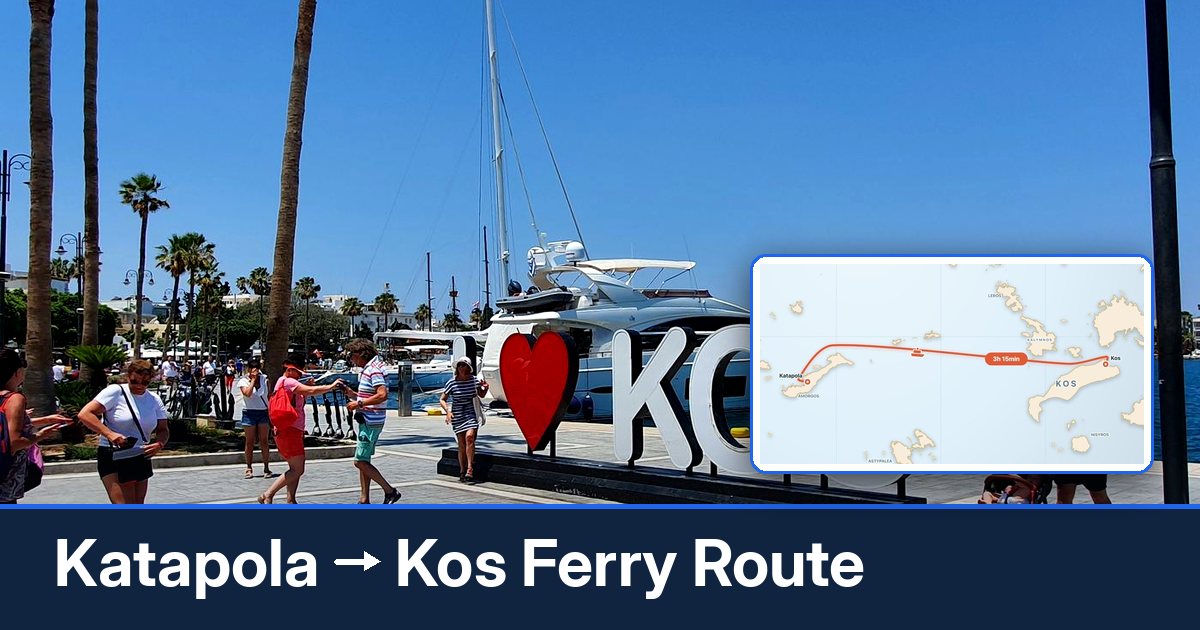 Katapola to Kos ferry route summary