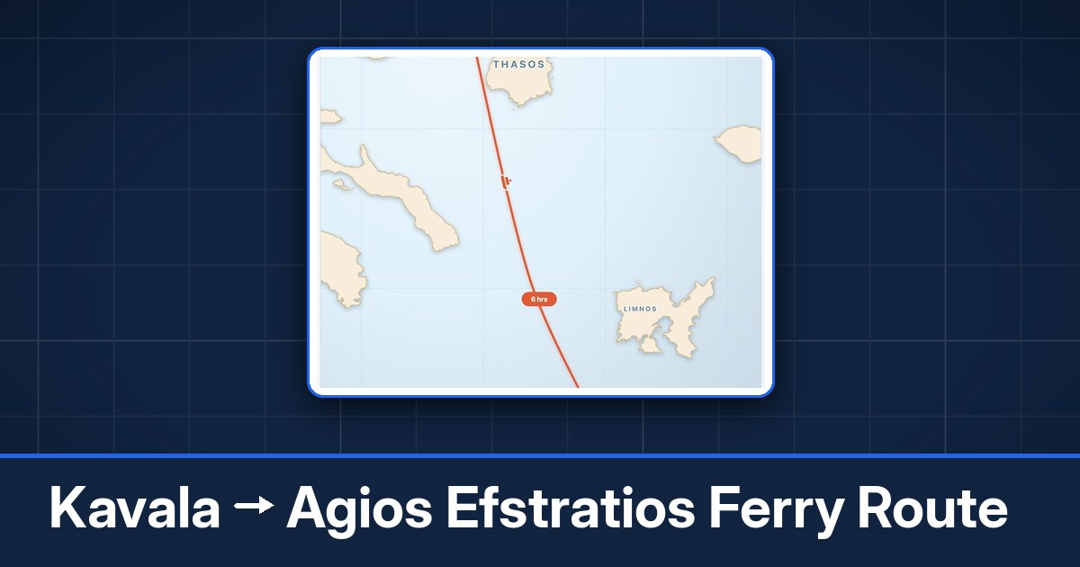 Kavala to Agios Efstratios ferry route summary