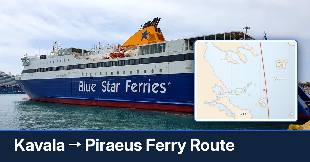 Kavala to Piraeus ferry route summary