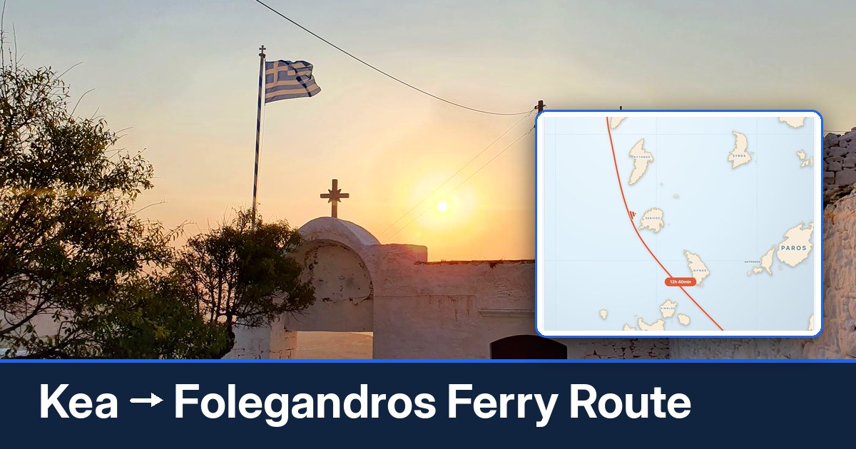 Kea to Folegandros ferry route summary