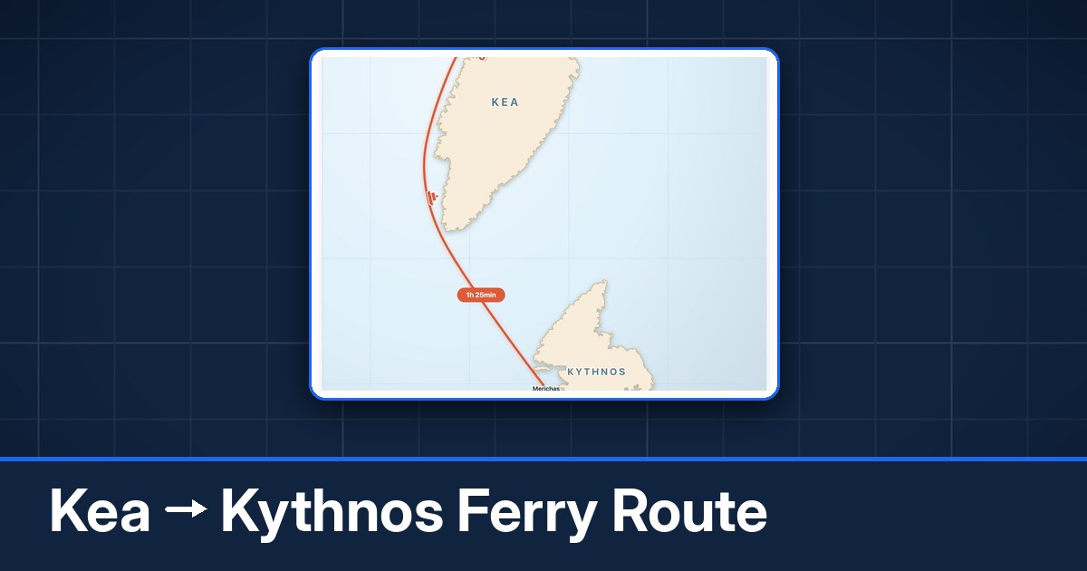 Kea to Kythnos ferry route summary