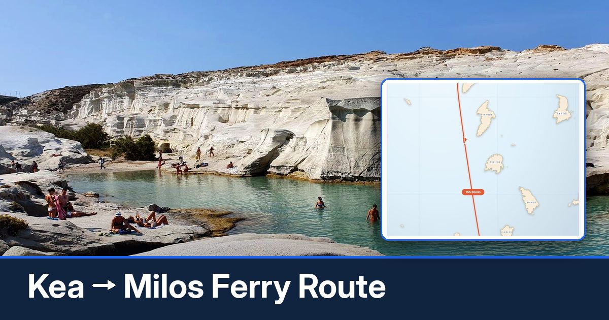 Kea to Milos ferry route summary