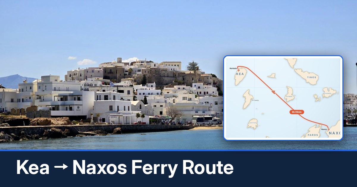 Kea to Naxos ferry route summary