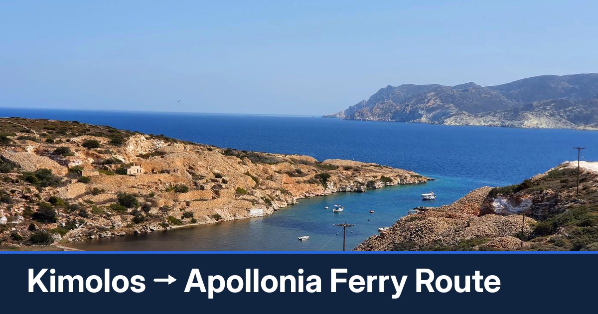 Kimolos to Apollonia ferry route summary
