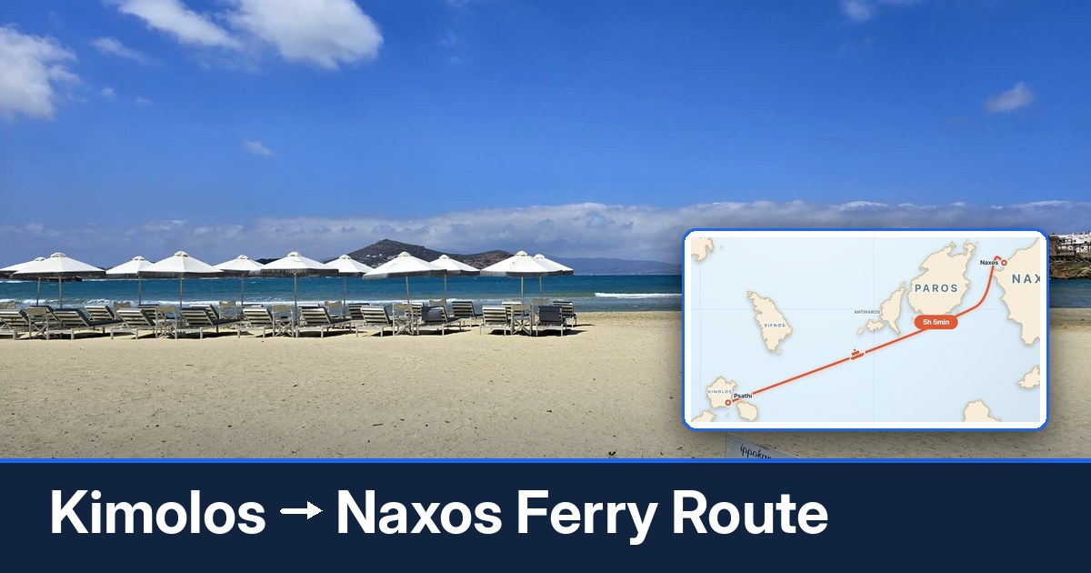 Kimolos to Naxos ferry route summary