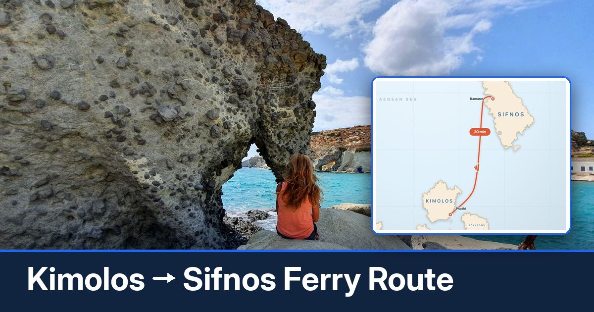 Kimolos to Sifnos ferry route summary