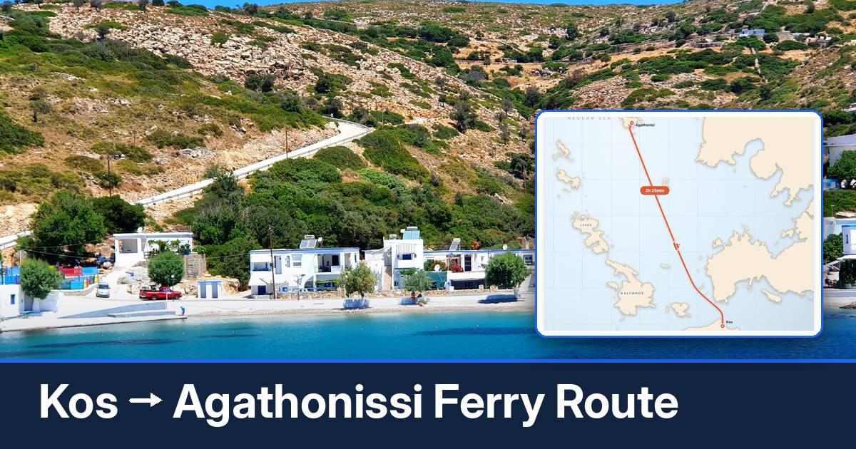 Kos to Agathonissi ferry route summary