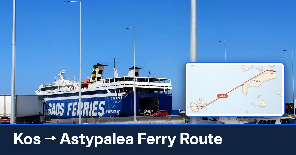 Kos to Astypalea ferry route summary