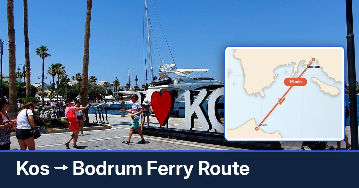 Kos to Bodrum ferry route summary