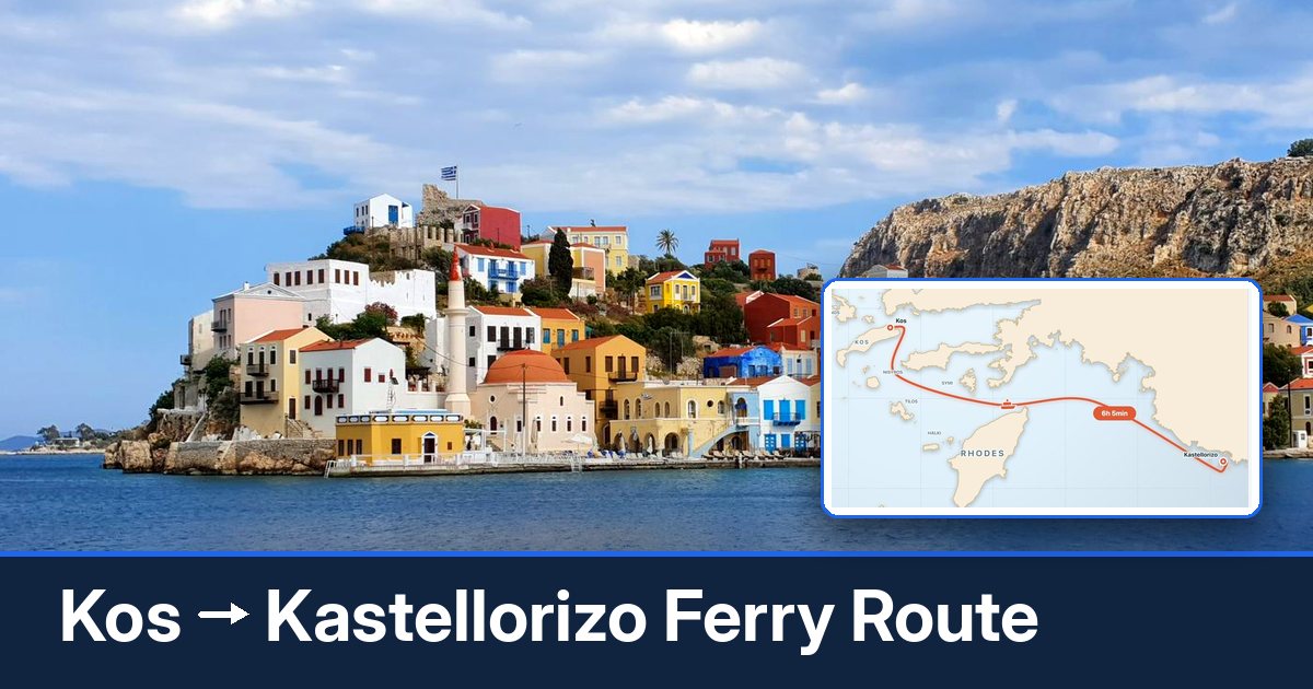 Kos to Kastellorizo ferry route summary