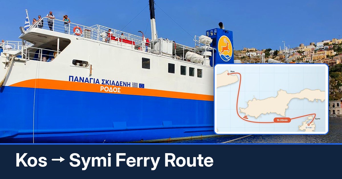 Kos to Symi ferry route summary