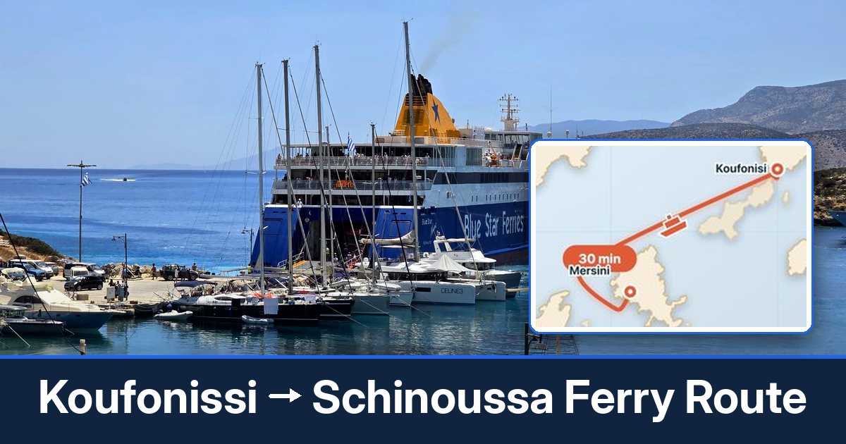 Koufonissi to Schinoussa ferry route summary