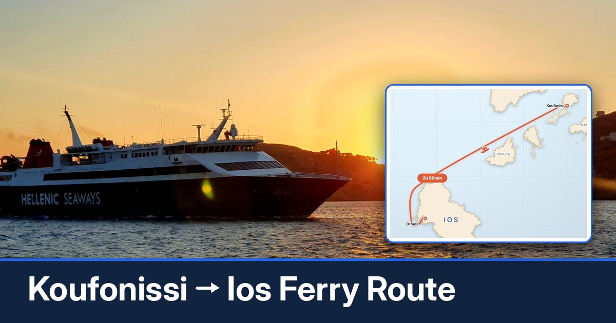 Koufonissi to Ios ferry route summary