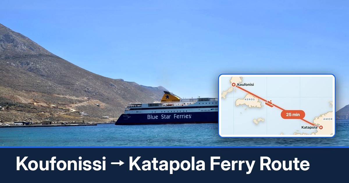 Koufonissi to Katapola ferry route summary