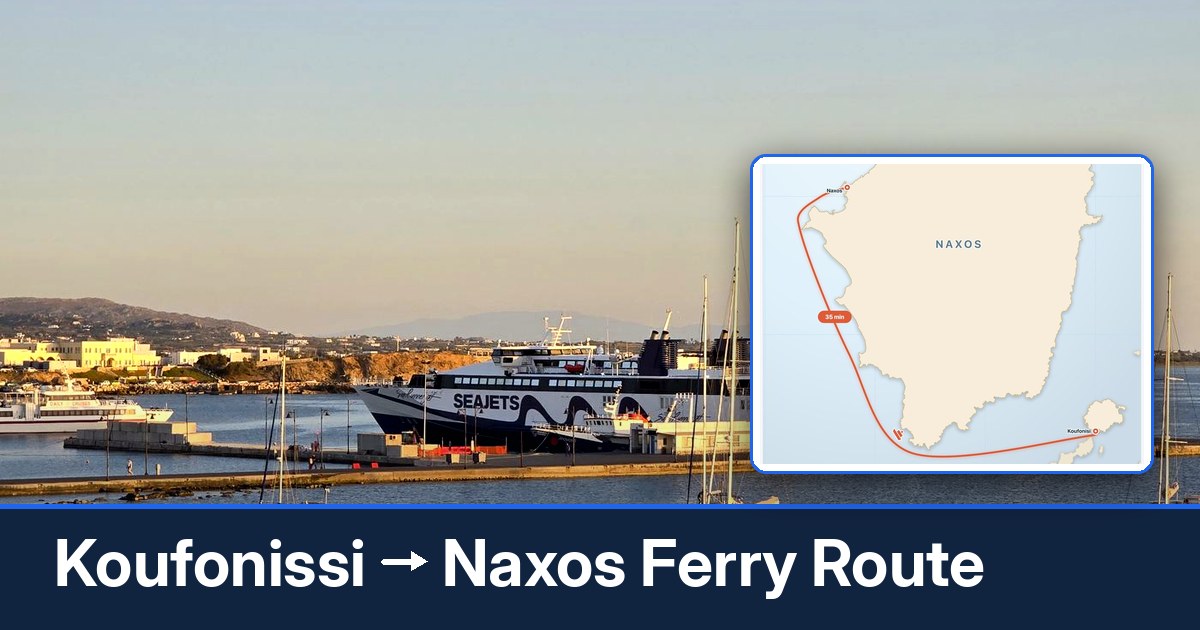 Koufonissi to Naxos ferry route summary