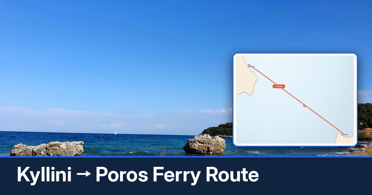 Kyllini to Poros ferry route summary
