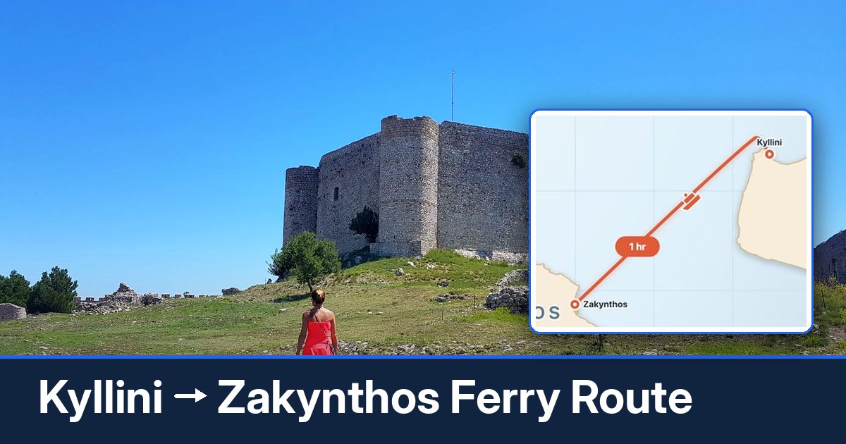 Kyllini to Zakynthos ferry route summary
