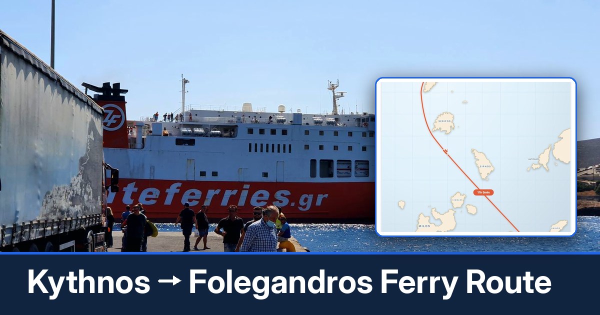 Kythnos to Folegandros ferry route summary