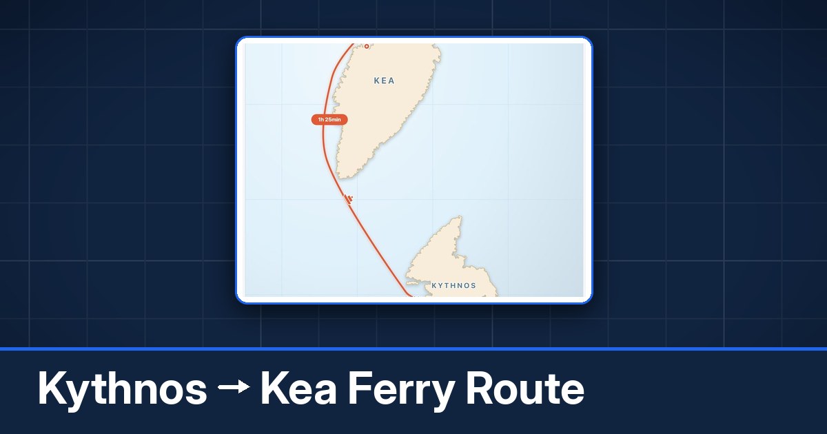 Kythnos to Kea ferry route summary