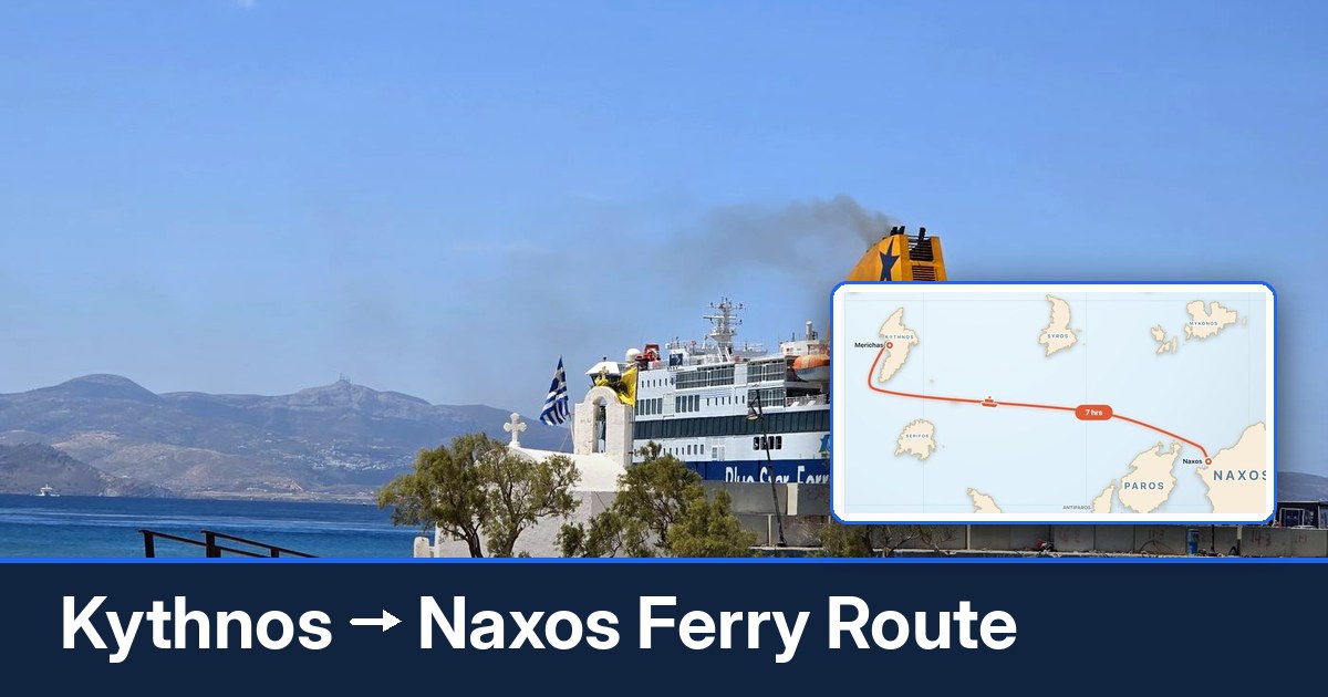 Kythnos to Naxos ferry route summary