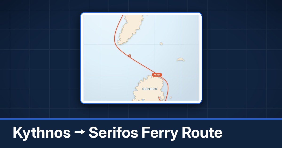 Kythnos to Serifos ferry route summary