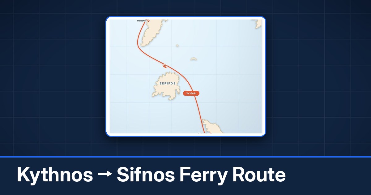 Kythnos to Sifnos ferry route summary