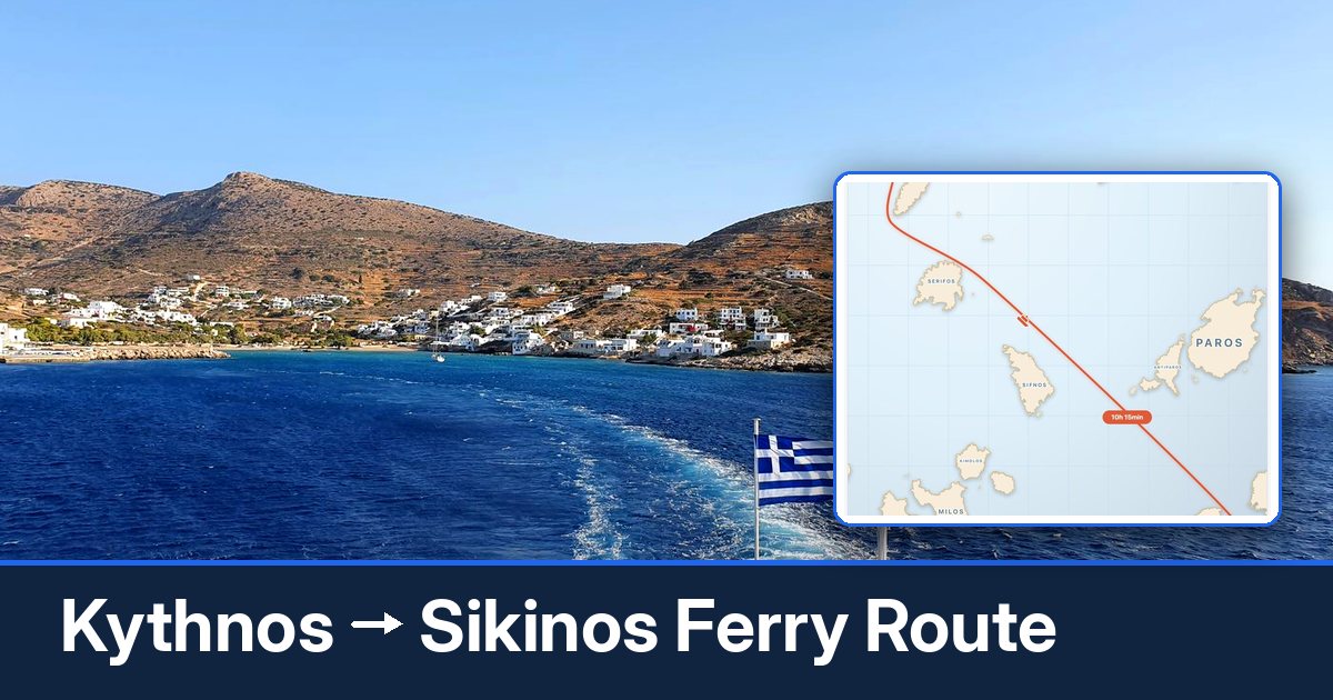Kythnos to Sikinos ferry route summary