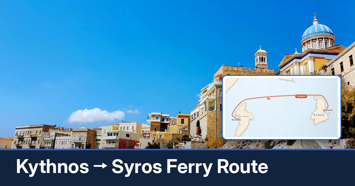 Kythnos to Syros ferry route summary