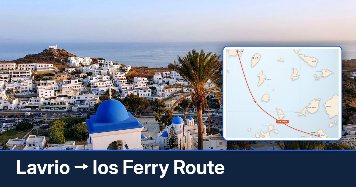 Lavrio to Ios ferry route summary