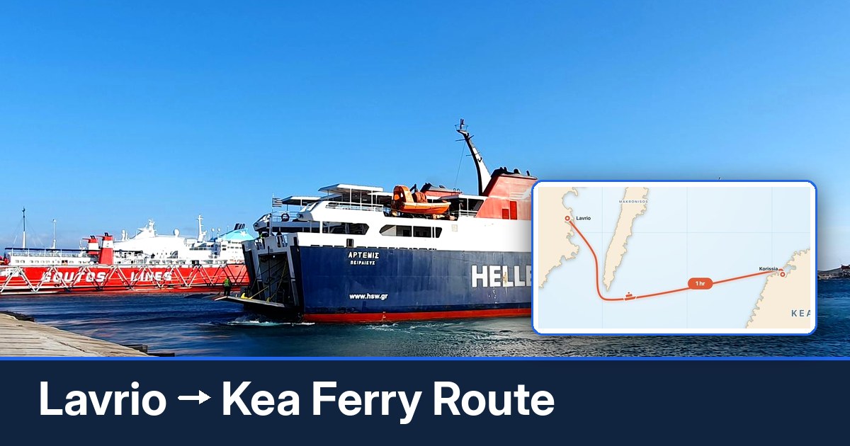Lavrio to Kea ferry route summary
