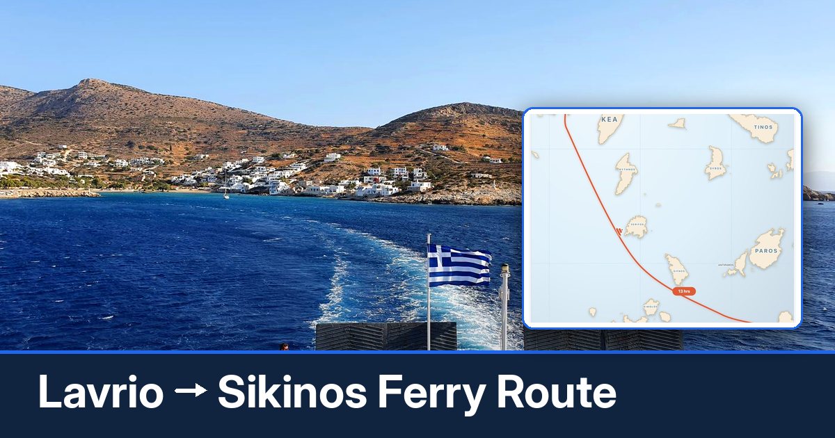 Lavrio to Sikinos ferry route summary