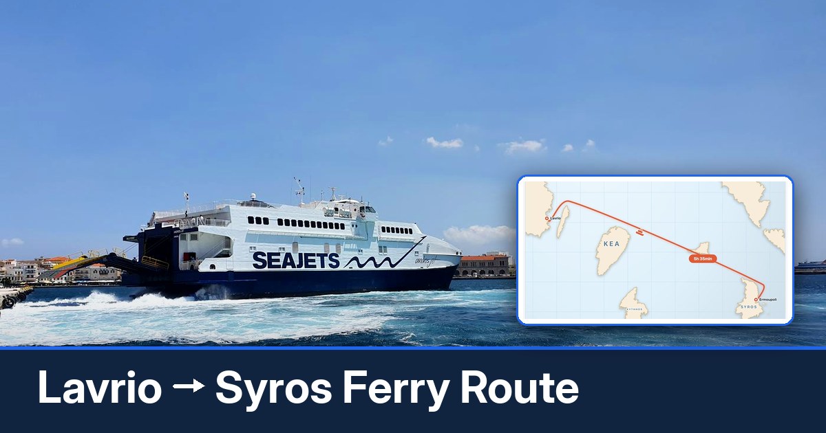 Lavrio to Syros ferry route summary