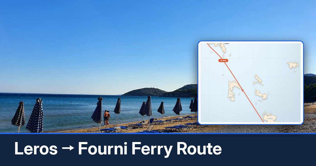 Leros to Fourni ferry route summary
