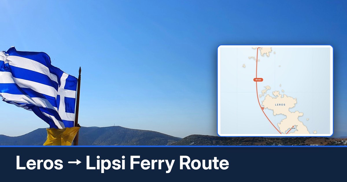 Leros to Lipsi ferry route summary