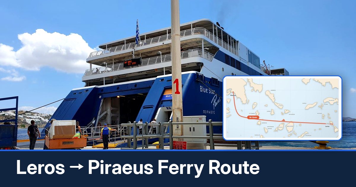 Leros to Piraeus ferry route summary