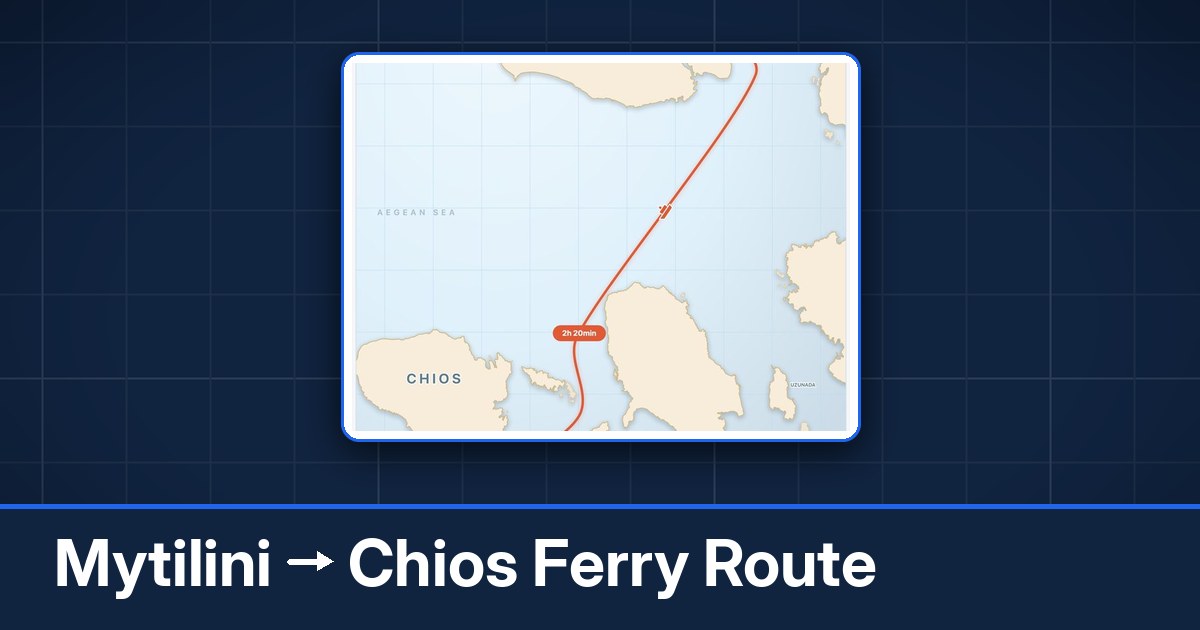 Mytilini to Chios ferry route summary