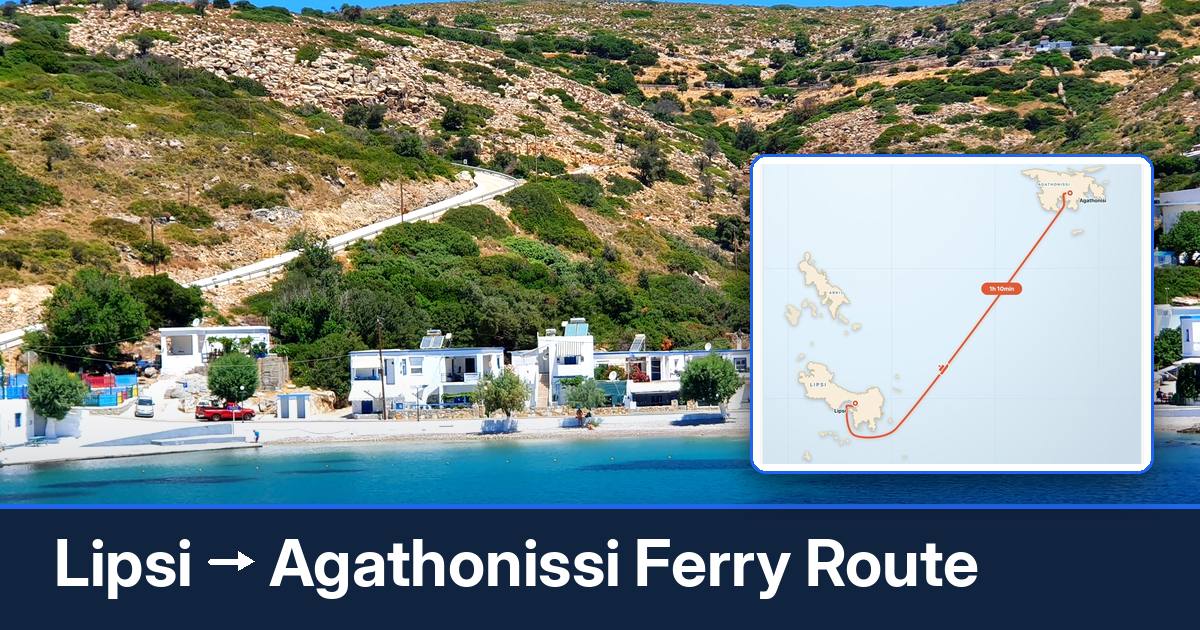 Lipsi to Agathonissi ferry route summary