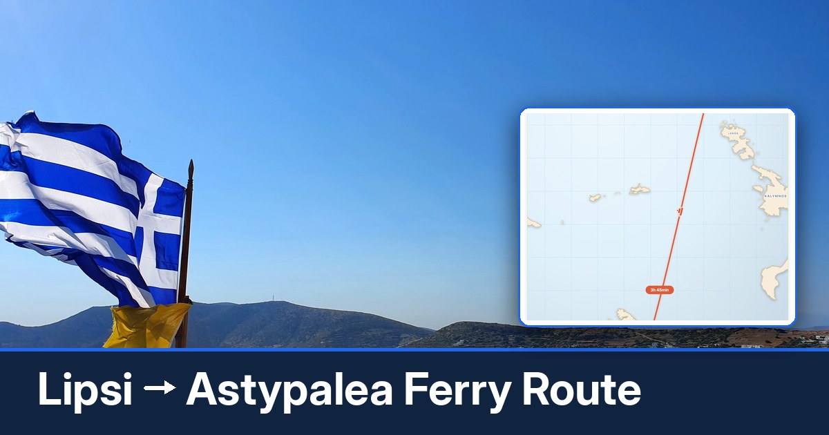 Lipsi to Astypalea ferry route summary