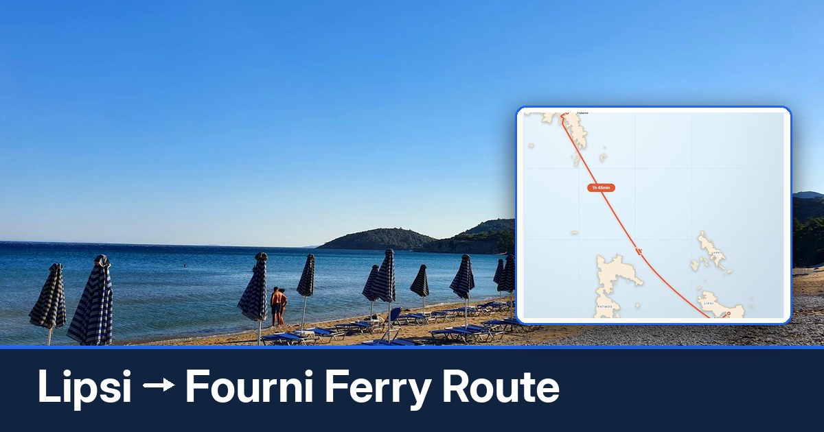 Lipsi to Fourni ferry route summary