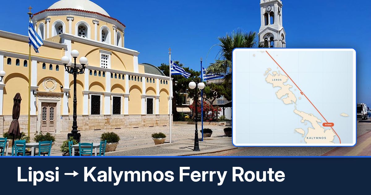 Lipsi to Kalymnos ferry route summary