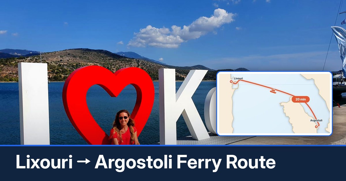 Lixouri to Argostoli ferry route summary