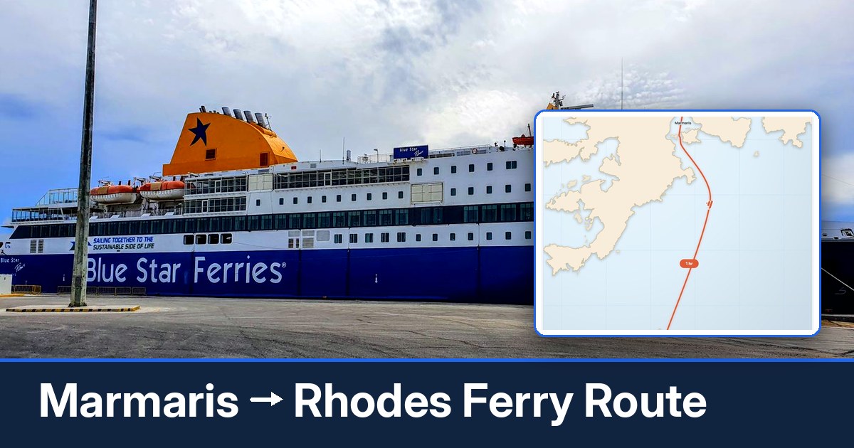 Marmaris to Rhodes ferry route summary