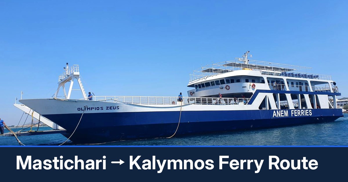 Mastichari to Kalymnos ferry route summary