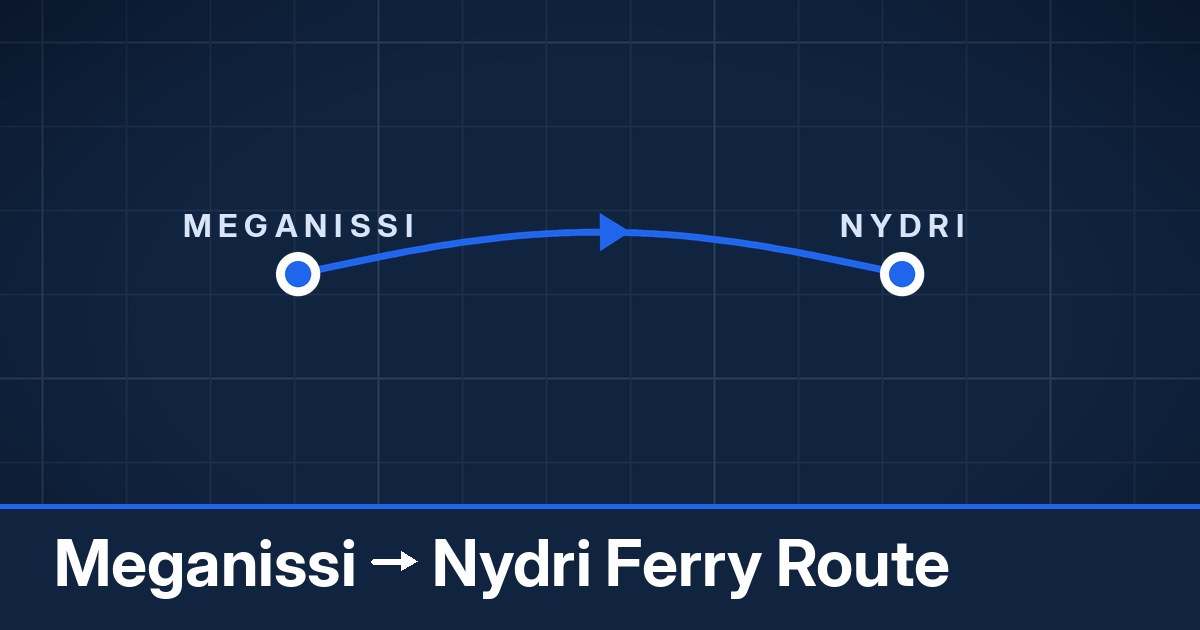 Meganissi to Nydri ferry route summary