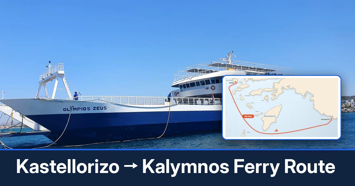 Kastellorizo to Kalymnos ferry route summary
