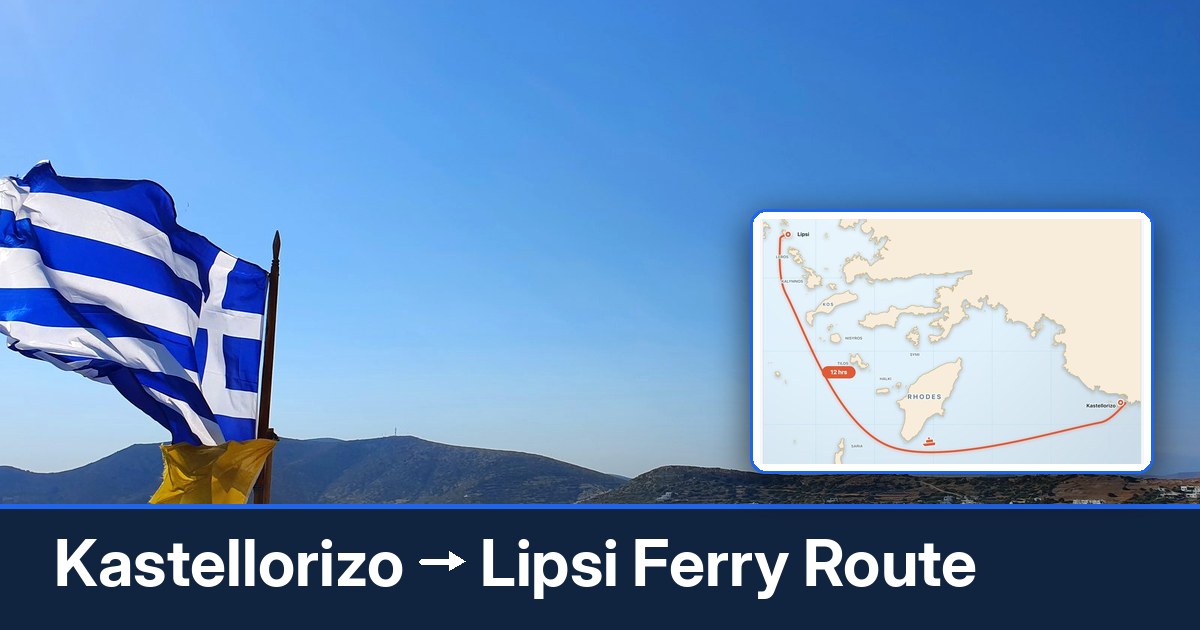 Kastellorizo to Lipsi ferry route summary