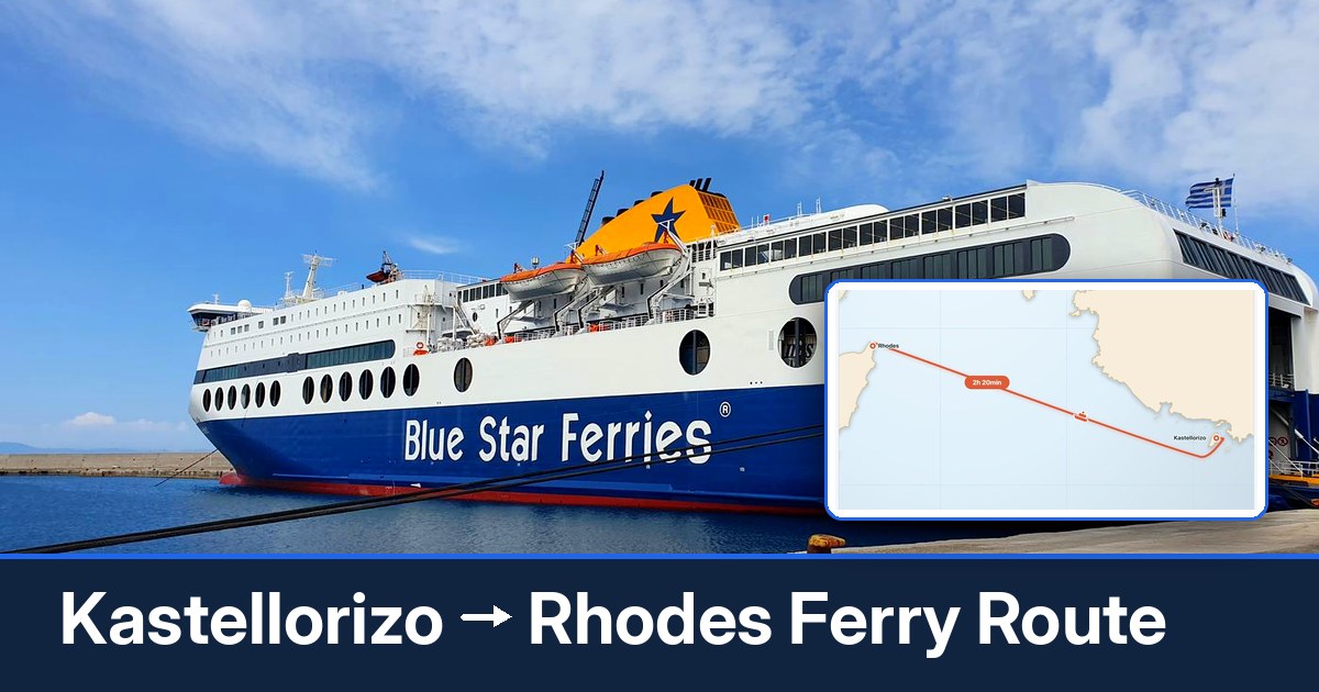 Kastellorizo to Rhodes ferry route summary