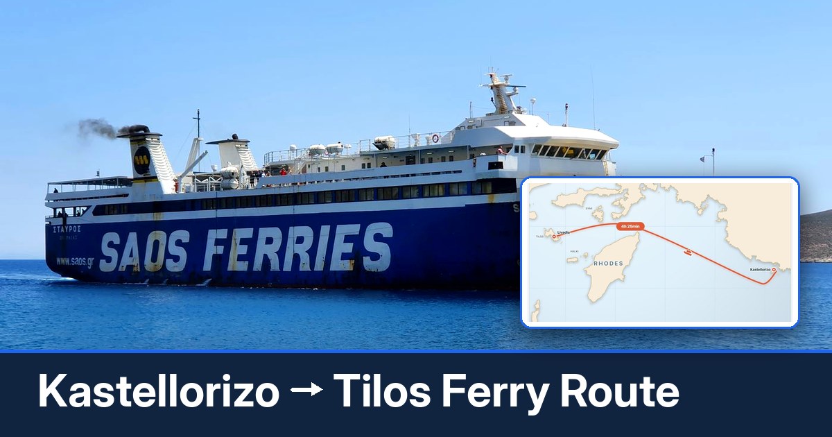 Kastellorizo to Tilos ferry route summary