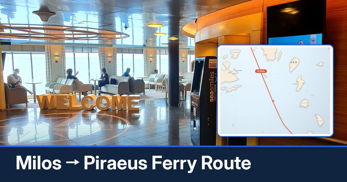 Milos to Piraeus ferry route summary